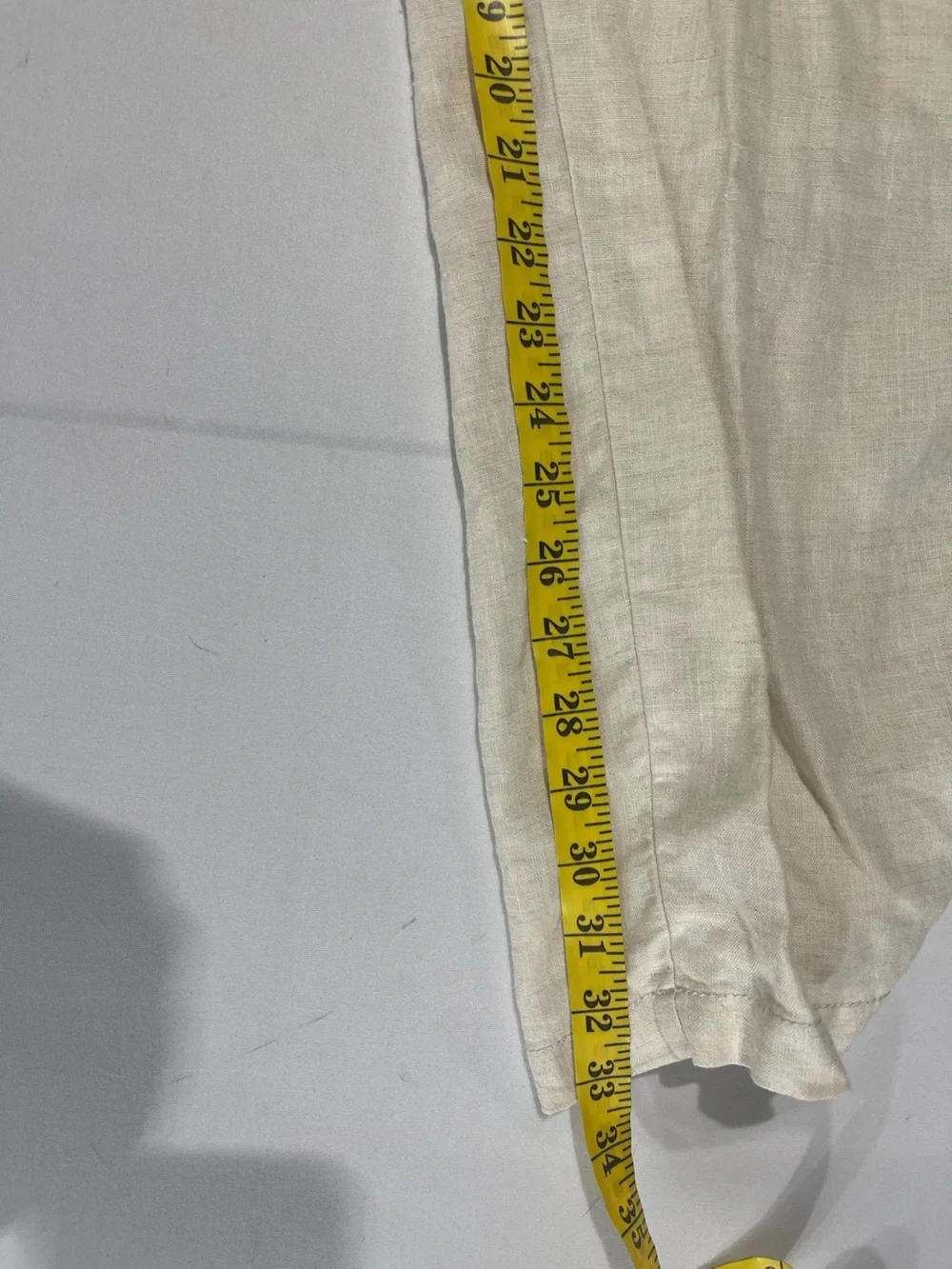 Tommy Bahama Relax Men’s Ivory Cream 100% Linen Drawstring Medium Pants